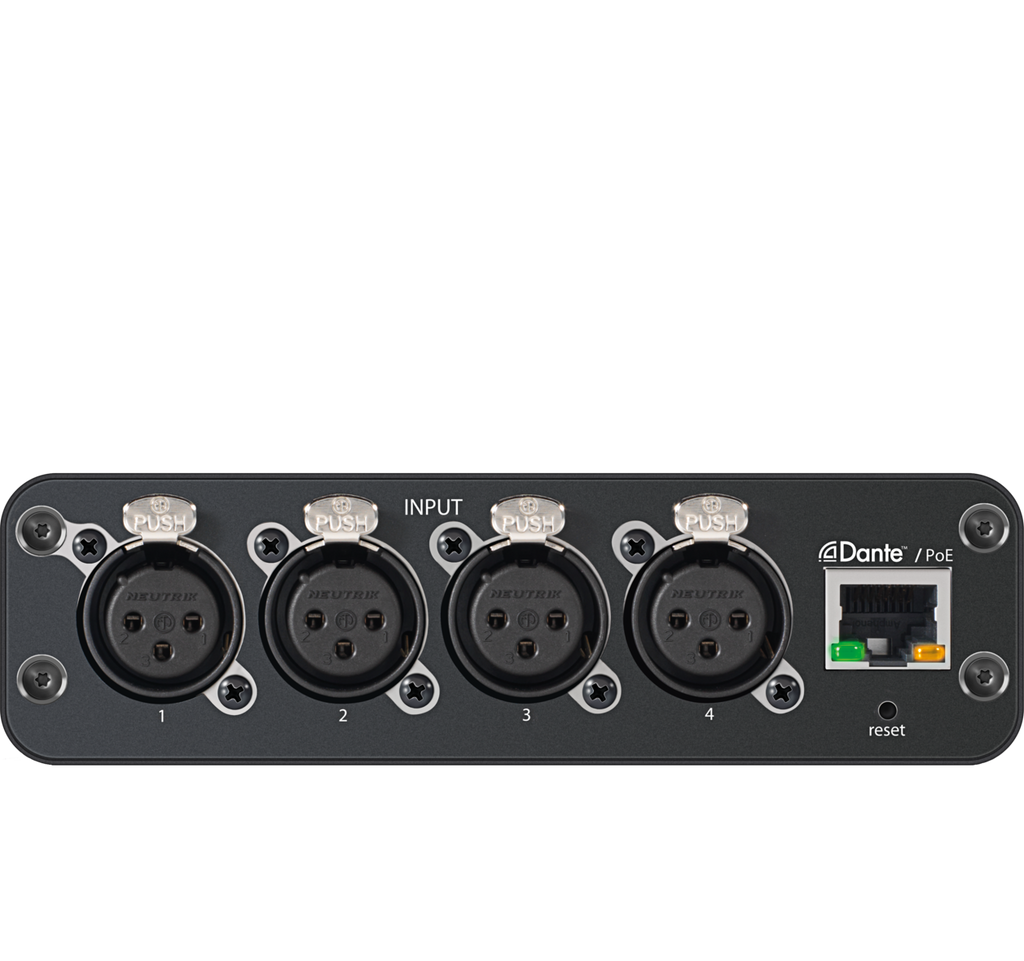 Shure ANI4IN Dante Audio Network Interface 4x XLR