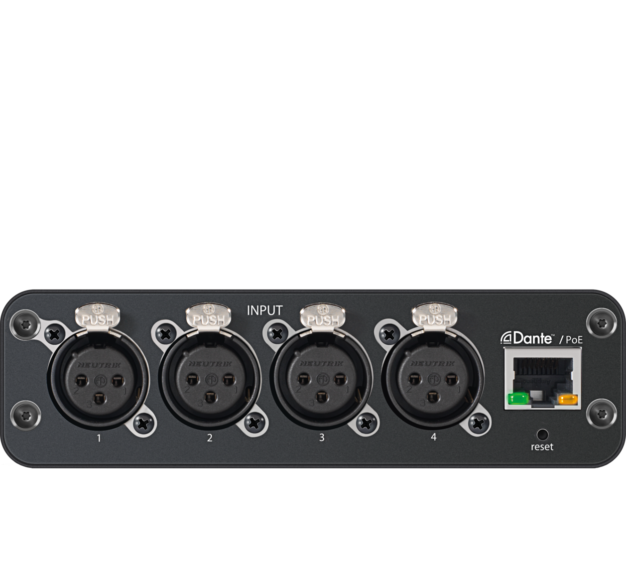 Shure ANI4IN Dante Audio Network Interface 4x XLR