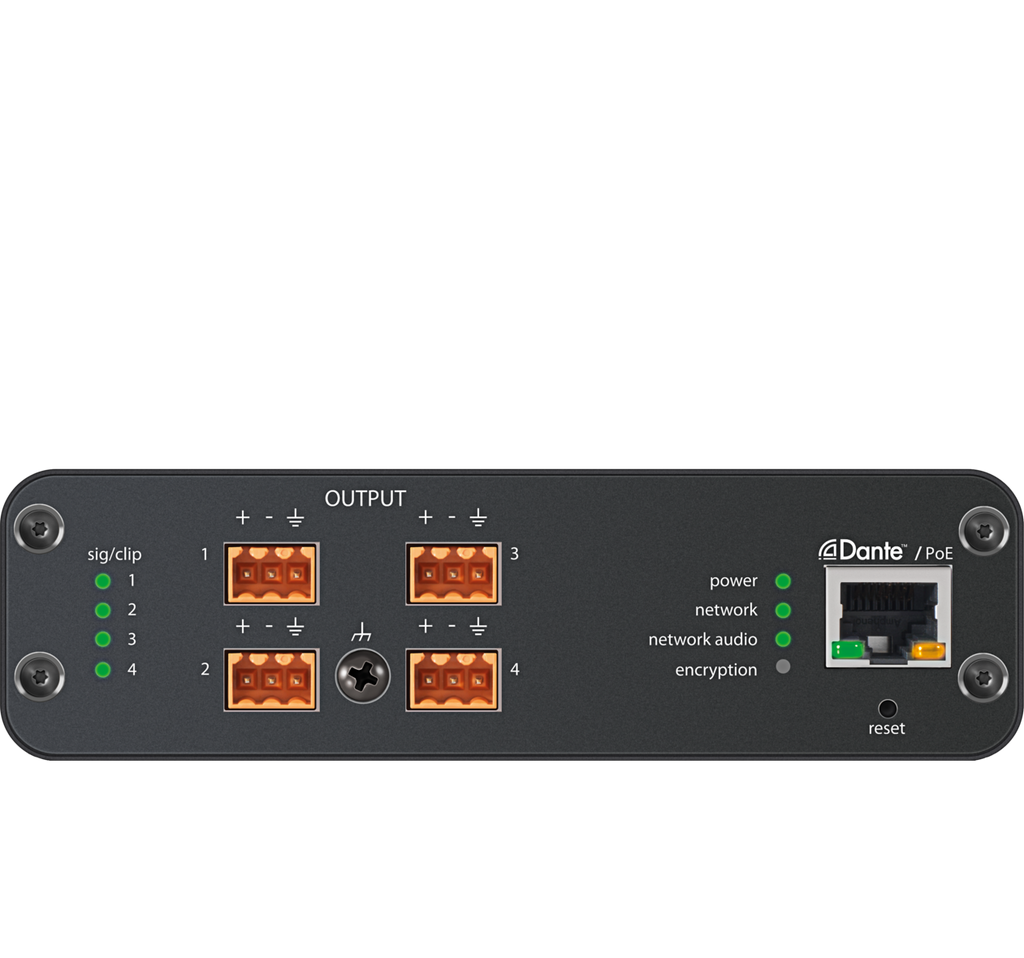Shure ANI4OUT Dante Audio Network Interface 4x Block