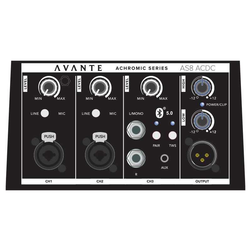 Avante AS8 ACDC Column Array Powered Speaker System (1000W)