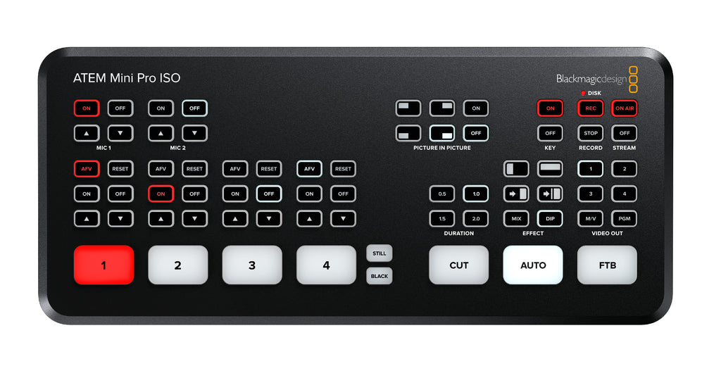 Blackmagic Design ATEM Mini Pro ISO Switcher, Streamer Multi Recorder