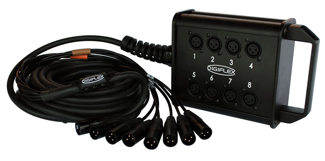 Digiflex HE8-0-50 XLR Snake - 8 Sends / No Returns - 50 Feet
