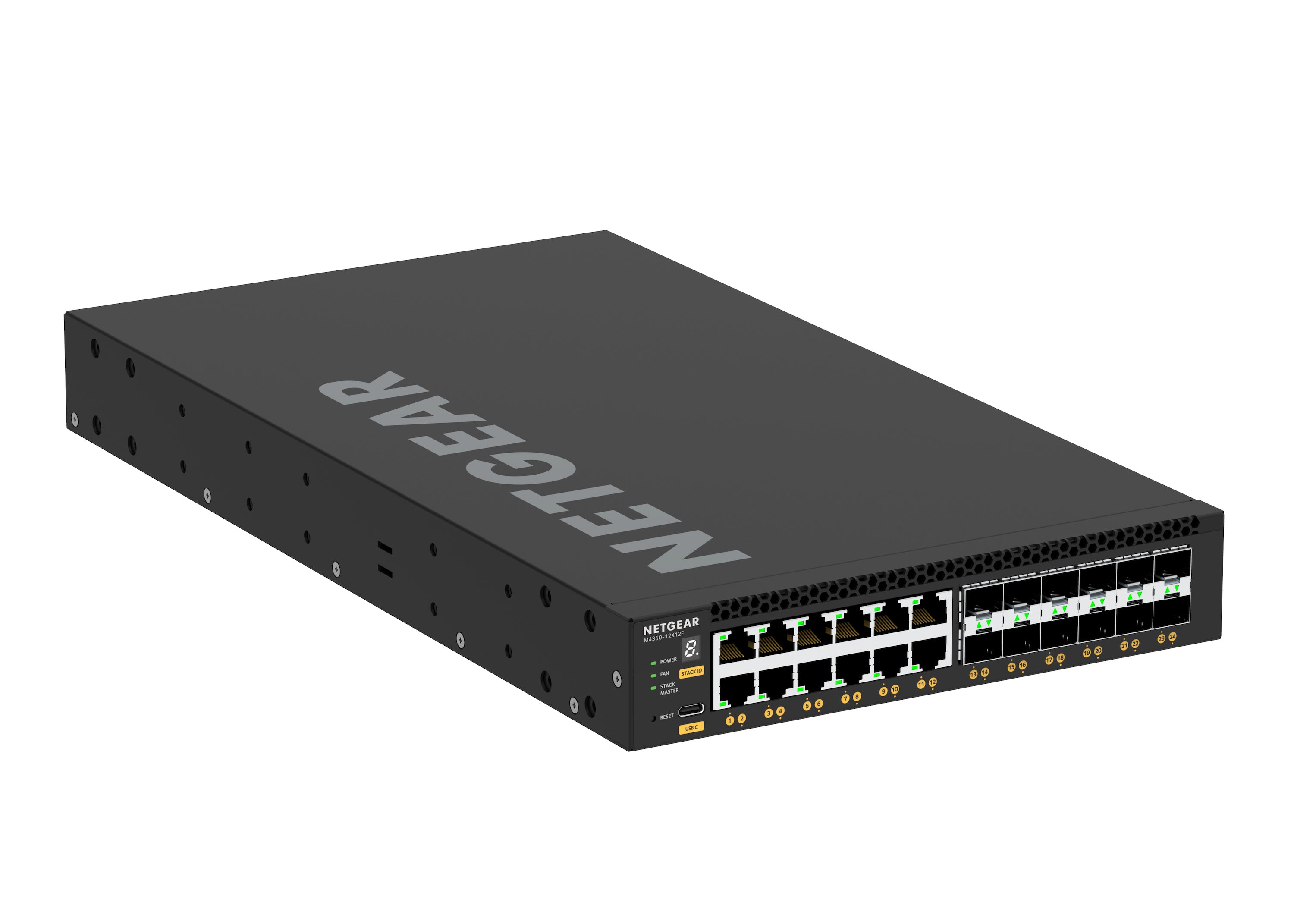 Netgear M4350-12x12F 24 Port 10Gb Multi-Gig Managed AV Switch w/SFP+