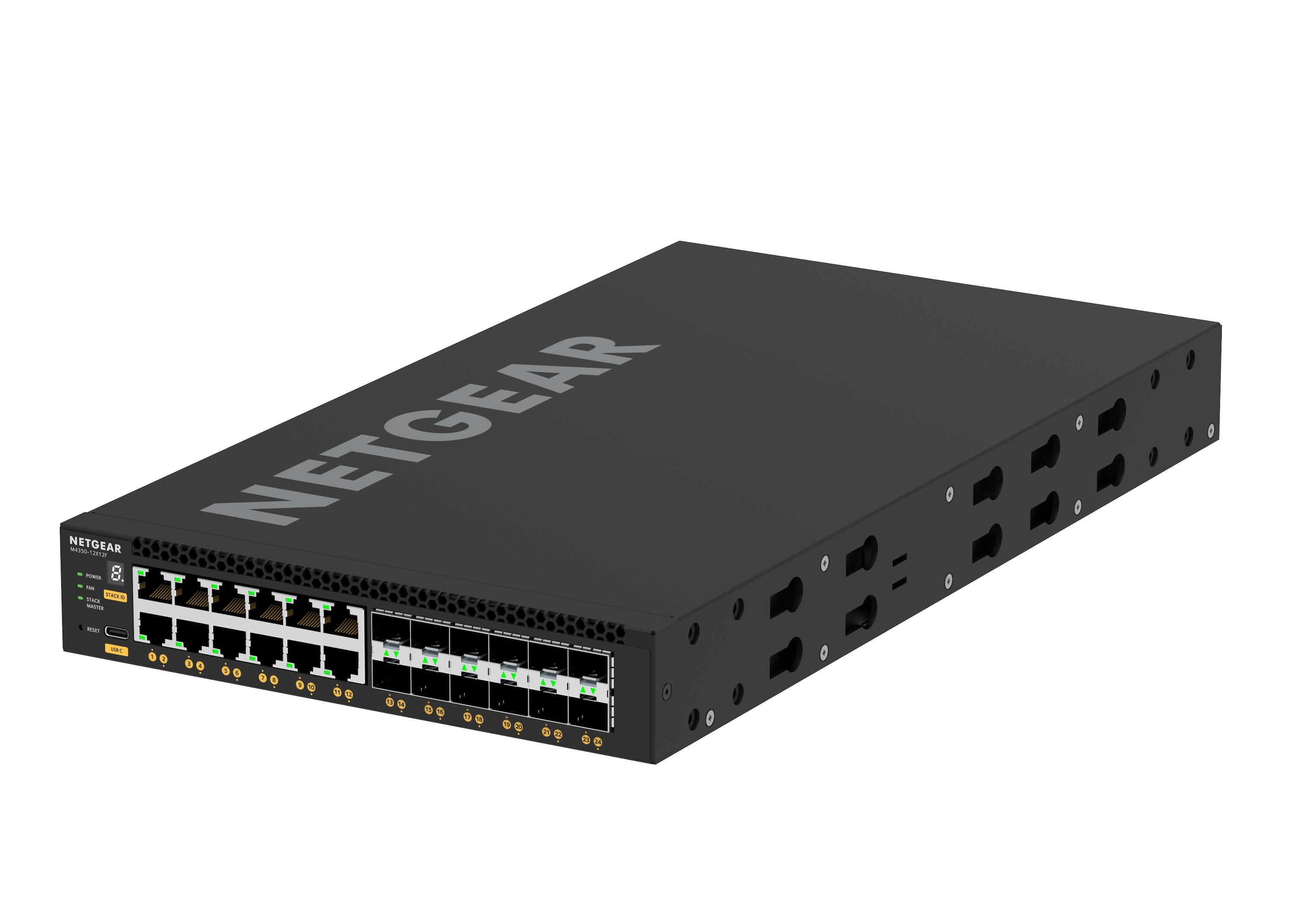 Netgear M4350-12x12F 24 Port 10Gb Multi-Gig Managed AV Switch w/SFP+