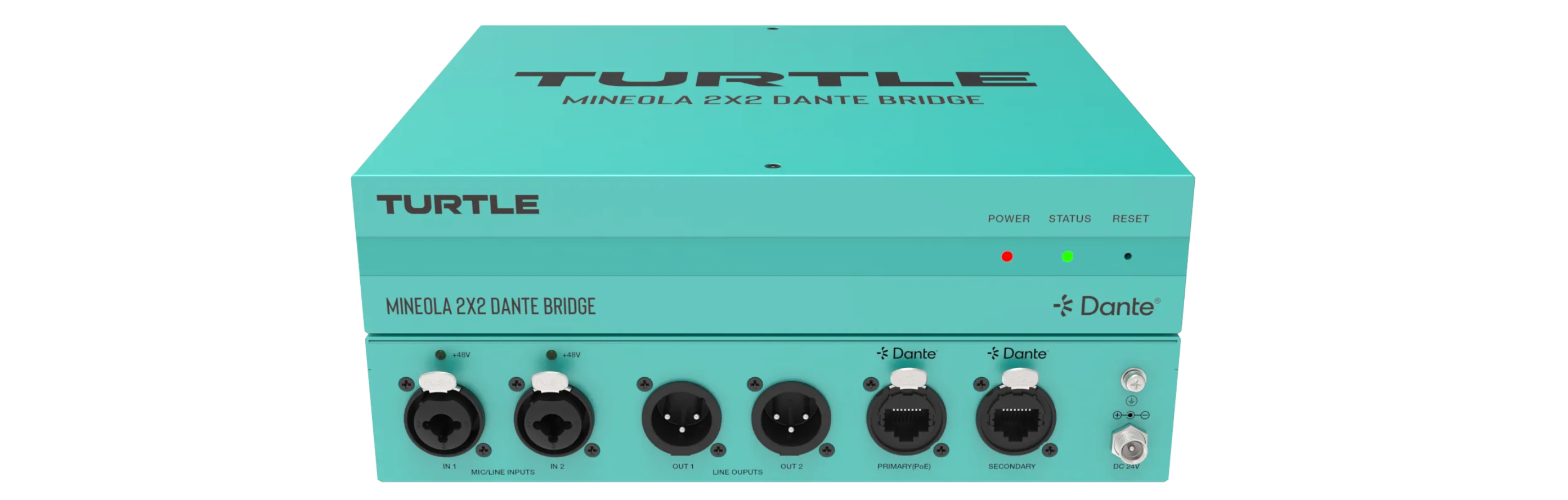 Turtle AV Mineola 2 in x 2 out Dante Audio Bridge