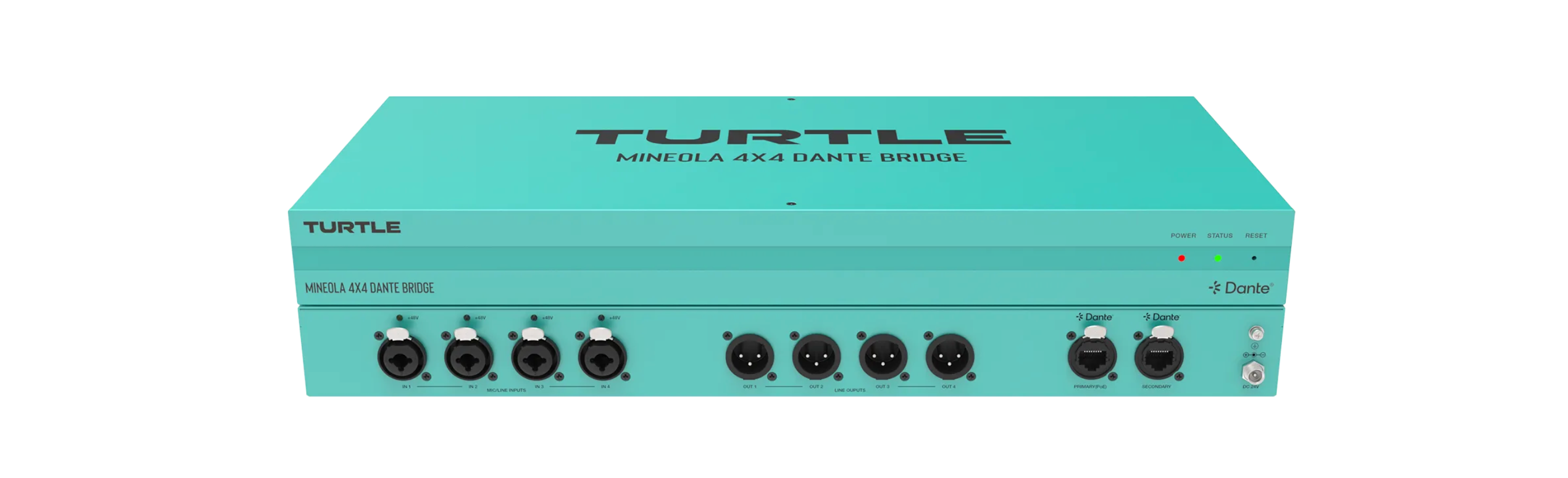Turtle AV Mineola 4 in x 4 out Dante Audio Bridge