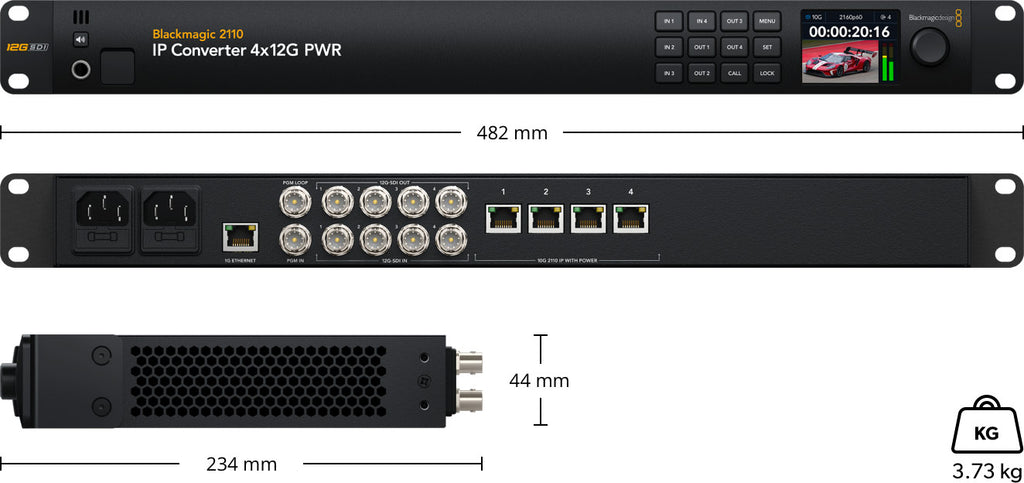 Blackmagic Design 2110 IP Converter 4x12G PWR