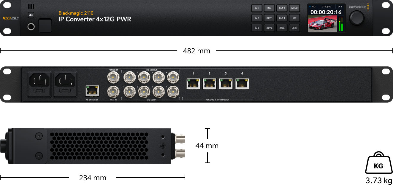 Blackmagic Design 2110 IP Converter 4x12G PWR