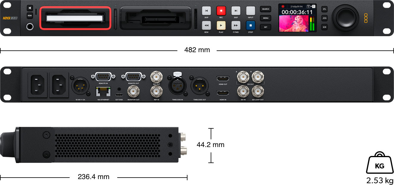 Blackmagic Design HyperDeck Studio 4K Pro - 12G Recorder