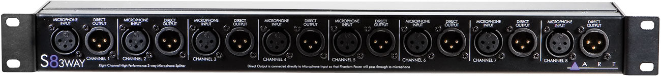 ART S8-3Way 8-Channel 3-Way Mic Splitter