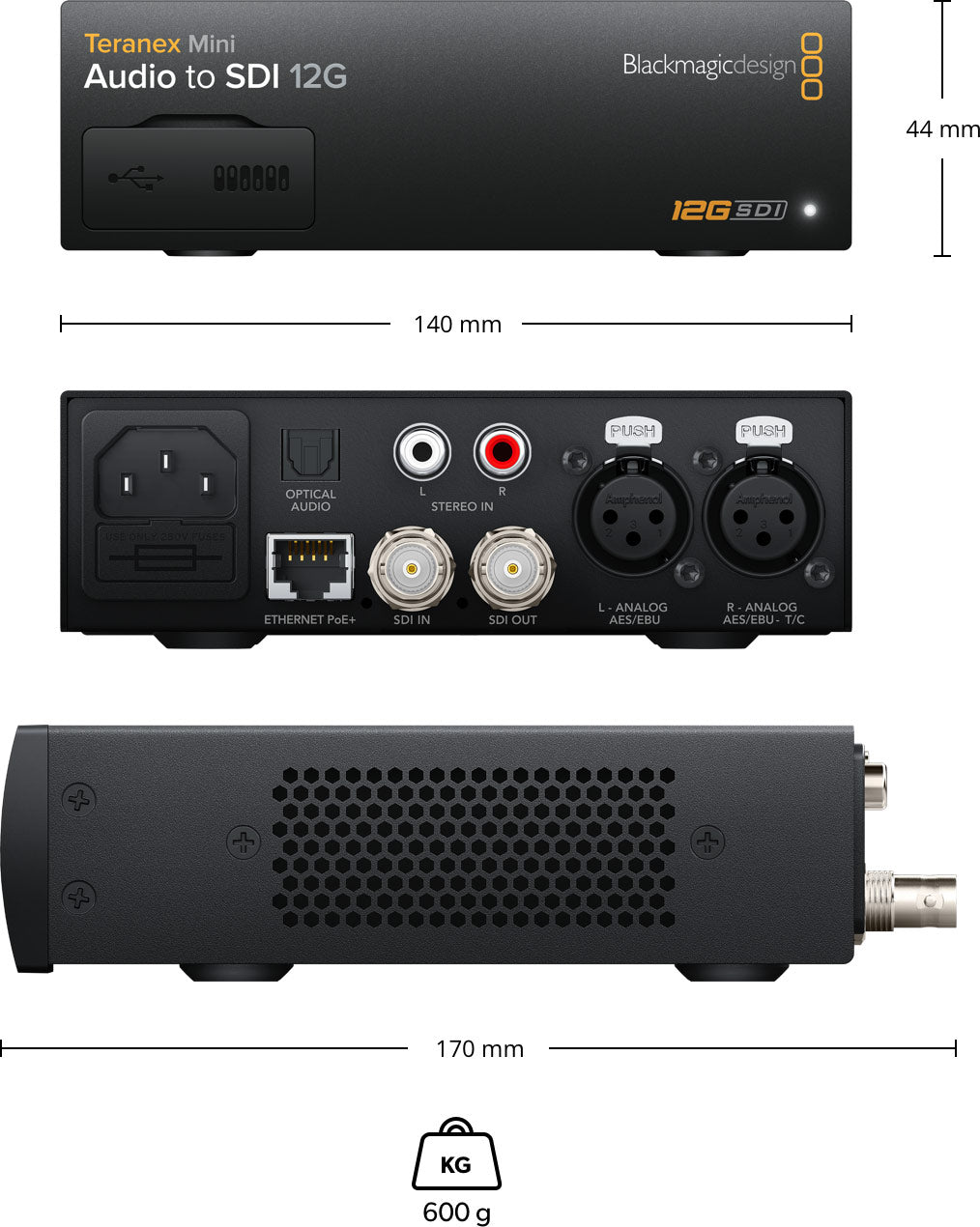 Blackmagic Design Teranex Mini - Audio to SDI 12G
